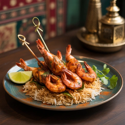 坦杜里大虾烤肉